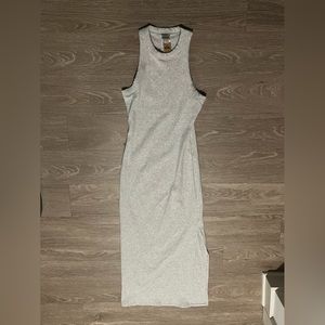 Ribbed cotton dress - VS size small - light gray